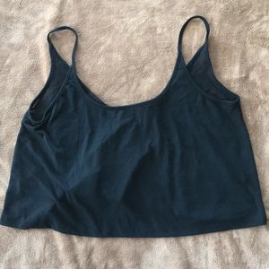 Loose swing cropped tank top